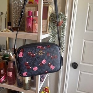 Coach Blue Cherry Pattern Crossbody Bag - Jamie Camera Bag